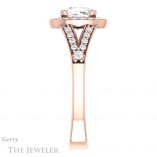 Cushion Cut Forever One Moissanite Engagement Ring #GTJ1112-cushion-fo-r