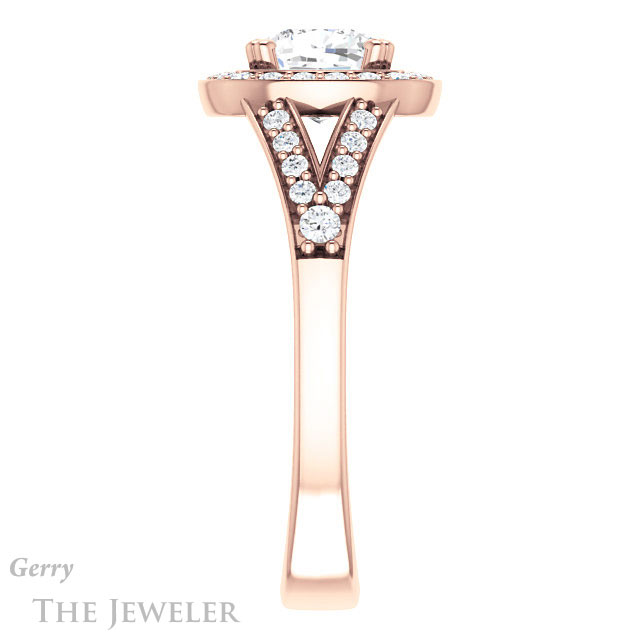 Cushion Cut Forever One Moissanite Engagement Ring #GTJ1112-cushion-fo-r