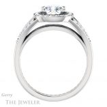 Cushion Cut Forever One Moissanite Engagement Ring #GTJ1112-cushion-fo-w