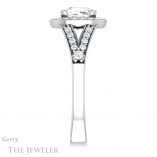 Cushion Cut Forever One Moissanite Engagement Ring #GTJ1112-cushion-fo-w