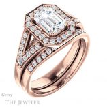 Emerald Cut Forever Brilliant Moissanite Engagement Ring #GTJ1112-emerald-fb-r