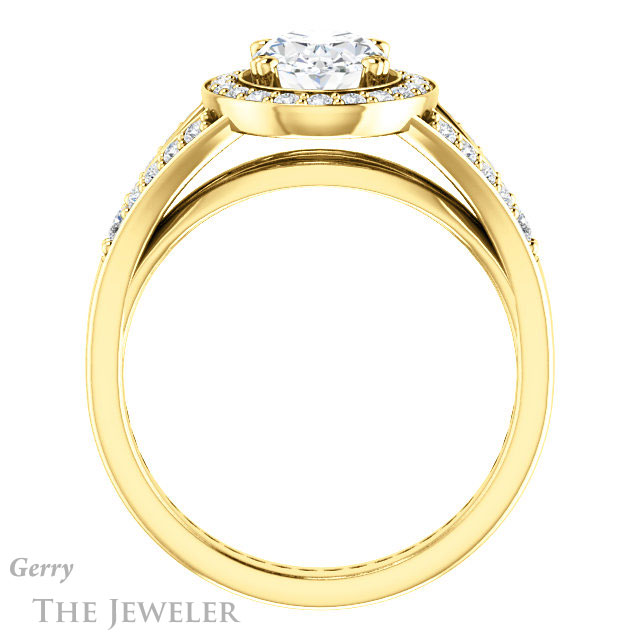 Oval Shaped Forever One Moissanite Engagement Ring #GTJ1112-oval-fo-y 2 Oval Shaped Forever One Moissanite Engagement Ring #GTJ1112-oval-fo-y