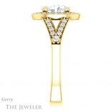 Oval Shaped Forever One Moissanite Engagement Ring #GTJ1112-oval-fo-y 3 Oval Shaped Forever One Moissanite Engagement Ring #GTJ1112-oval-fo-y