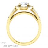 Round Cut Forever One Moissanite Engagement Ring #GTJ1112-round-fo-y