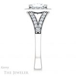 Princess Cut Forever One Moissanite Engagement Ring #GTJ1112-square-fo-w 3 Princess Cut Forever One Moissanite Engagement Ring #GTJ1112-square-fo-w