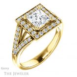 Princess Cut Forever One Moissanite Engagement Ring #GTJ1112-square-fo-y