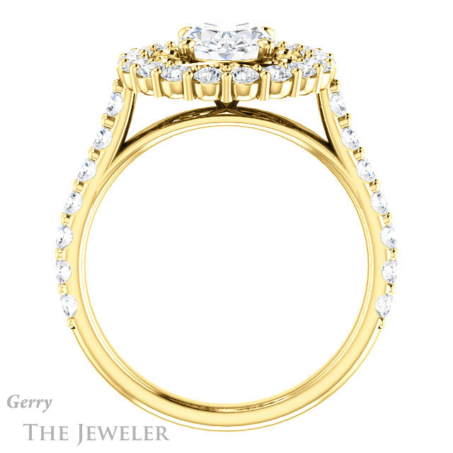 Oval Shaped Forever One Moissanite Engagement Ring #GTJ1113-oval-fo-y | Gerry The Jeweler Oval Shaped Forever One Moissanite Engagement Ring #GTJ1113-oval-fo-y
