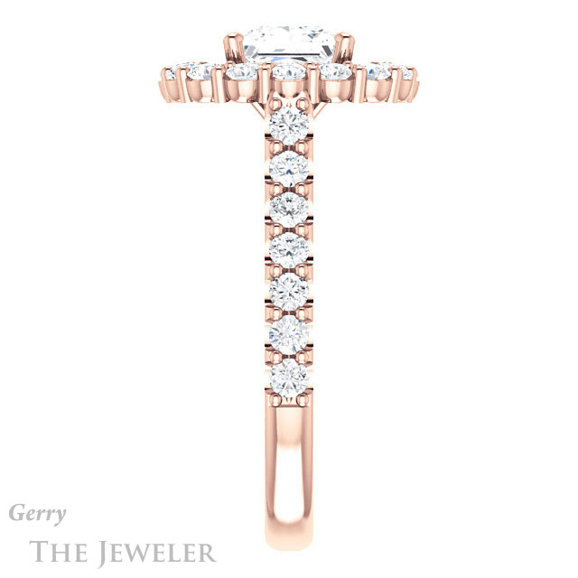 Princess Cut Forever One Moissanite Engagement Ring #GTJ1113-square-fo-r | Gerry The Jeweler Princess Cut Forever One Moissanite Engagement Ring #GTJ1113-square-fo-r