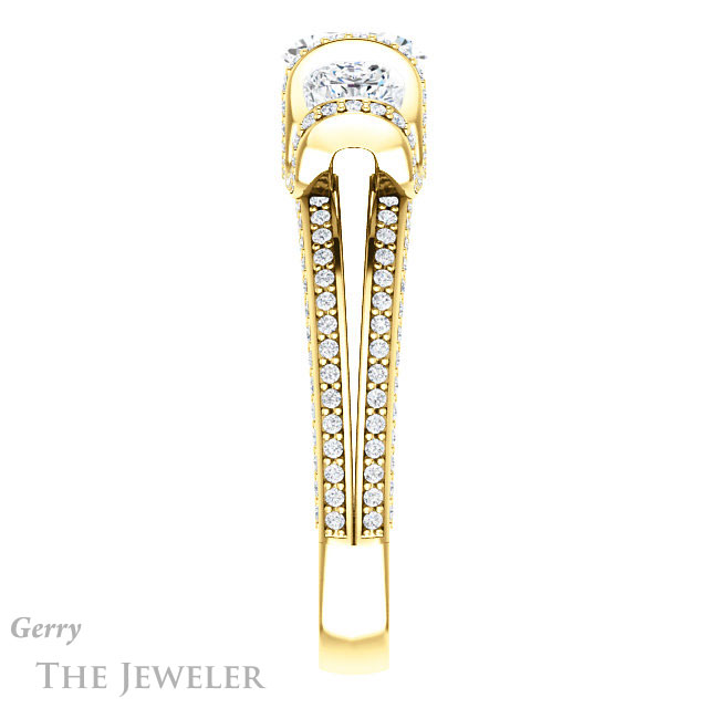 Oval Shaped Forever One Moissanite Engagement Ring #GTJ1117-oval-fo-y | Gerry The Jeweler Oval Shaped Forever One Moissanite Engagement Ring #GTJ1117-oval-fo-y