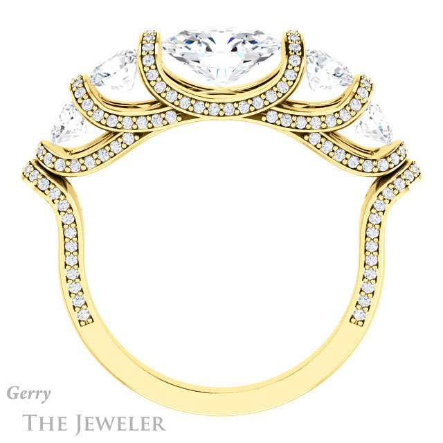 Oval Shaped Forever One Moissanite Engagement Ring #GTJ1118-oval-fo-y | Gerry The Jeweler Oval Shaped Forever One Moissanite Engagement Ring #GTJ1118-oval-fo-y