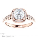 Cushion Cut Forever One Moissanite Engagement Ring #GTJ1120-cushion-fo-r 1 Cushion Cut Forever One Moissanite Engagement Ring #GTJ1120-cushion-fo-r
