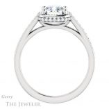 Cushion Cut Forever One Moissanite Engagement Ring #GTJ1120-cushion-fo-w