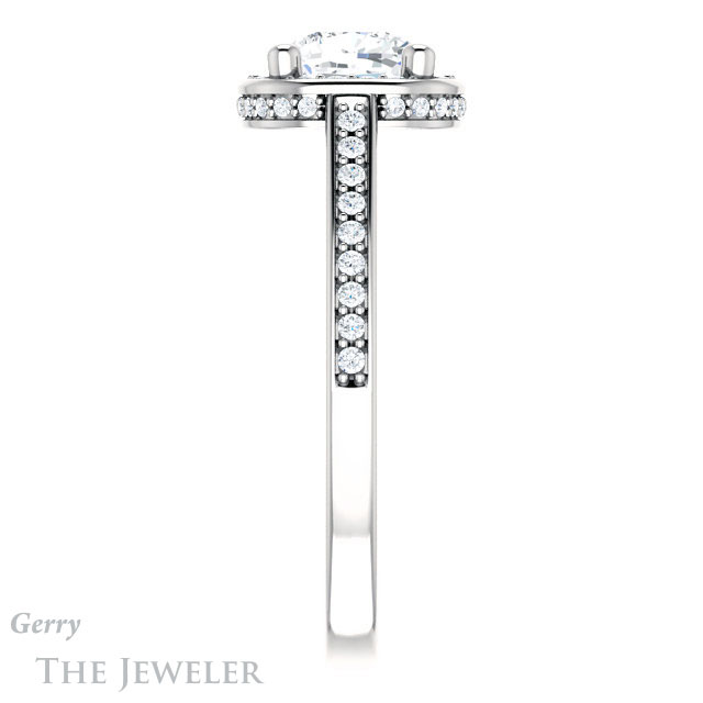 Cushion Cut Forever One Moissanite Engagement Ring #GTJ1120-cushion-fo-w