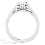 Emerald Cut Forever Brilliant Moissanite Engagement Ring #GTJ1120-emerald-fb-w