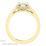Emerald Cut Forever Brilliant Moissanite Engagement Ring #GTJ1120-emerald-fb-y