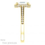 Emerald Cut Forever Brilliant Moissanite Engagement Ring #GTJ1120-emerald-fb-y
