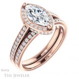 Marquise Cut Forever Brilliant Moissanite Engagement Ring #GTJ1120-marquise-fb-r