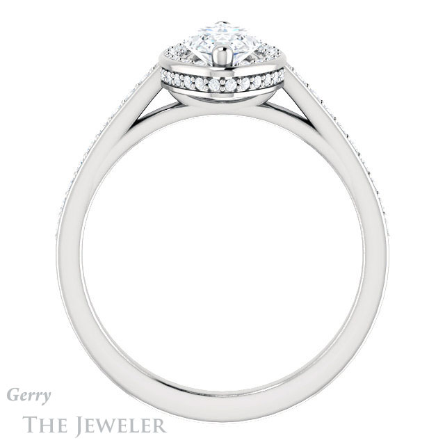 Marquise Cut Forever Brilliant Moissanite Engagement Ring #GTJ1120-marquise-fb-w