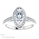 Marquise Cut Forever Brilliant Moissanite Engagement Ring #GTJ1120-marquise-fb-w