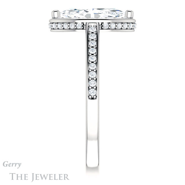 Marquise Cut Forever Brilliant Moissanite Engagement Ring #GTJ1120-marquise-fb-w