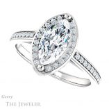Marquise Cut Forever Brilliant Moissanite Engagement Ring #GTJ1120-marquise-fb-w
