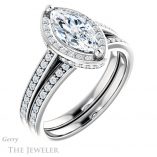 Marquise Cut Forever Brilliant Moissanite Engagement Ring #GTJ1120-marquise-fb-w