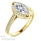Marquise Cut Forever Brilliant Moissanite Engagement Ring #GTJ1120-marquise-fb-y