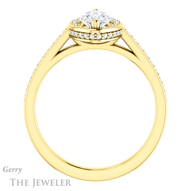 Marquise Cut Forever Brilliant Moissanite Engagement Ring #GTJ1120-marquise-fb-y