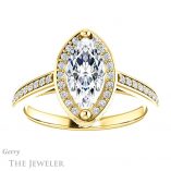Marquise Cut Forever Brilliant Moissanite Engagement Ring #GTJ1120-marquise-fb-y