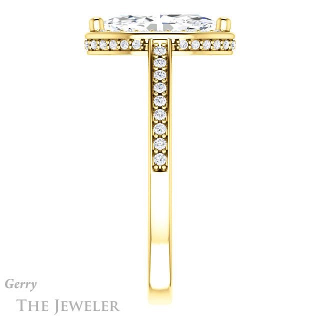 Marquise Cut Forever Brilliant Moissanite Engagement Ring #GTJ1120-marquise-fb-y