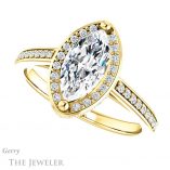 Marquise Cut Forever Brilliant Moissanite Engagement Ring #GTJ1120-marquise-fb-y