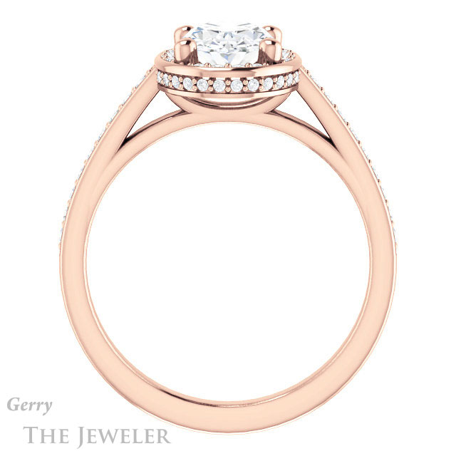 Oval Shaped Forever One Moissanite Engagement Ring #GTJ1120-oval-fo-r