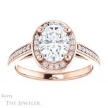 Oval Shaped Forever One Moissanite Engagement Ring #GTJ1120-oval-fo-r