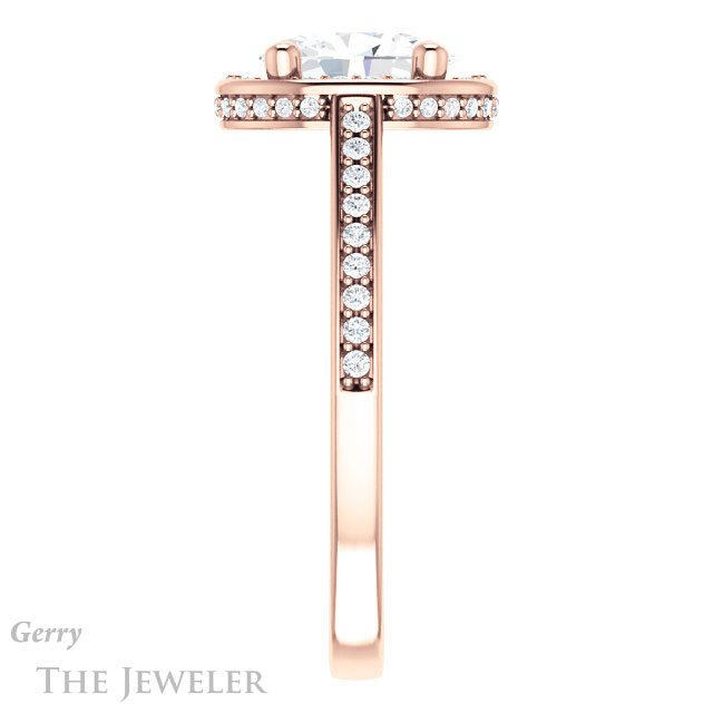 Oval Shaped Forever One Moissanite Engagement Ring #GTJ1120-oval-fo-r