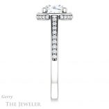 Round Cut Forever One Moissanite Engagement Ring #GTJ1120-round-fo-w
