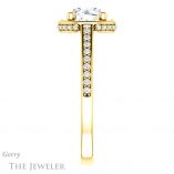 Round Cut Forever One Moissanite Engagement Ring #GTJ1120-round-fo-y