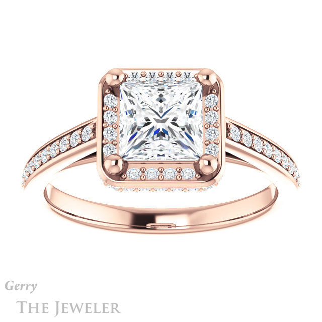 Princess Cut Forever One Moissanite Engagement Ring #GTJ1120-square-fo-r