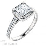 Princess Cut Forever One Moissanite Engagement Ring #GTJ1120-square-fo-w