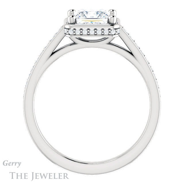 Princess Cut Forever One Moissanite Engagement Ring #GTJ1120-square-fo-w
