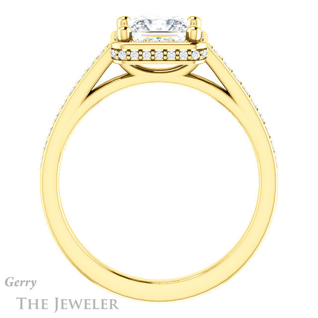 Princess Cut Forever One Moissanite Engagement Ring #GTJ1120-square-fo-y