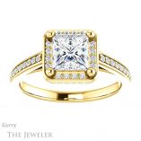 Princess Cut Forever One Moissanite Engagement Ring #GTJ1120-square-fo-y