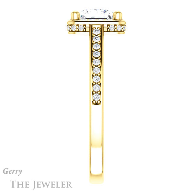 Princess Cut Forever One Moissanite Engagement Ring #GTJ1120-square-fo-y