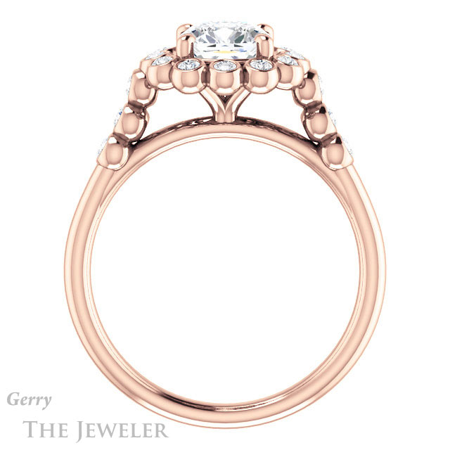 Cushion Cut Forever One Moissanite Engagement Ring #GTJ1121-cushion-fo-r | Gerry The Jeweler Cushion Cut Forever One Moissanite Engagement Ring #GTJ1121-cushion-fo-r