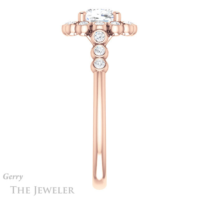 Cushion Cut Forever One Moissanite Engagement Ring #GTJ1121-cushion-fo-r | Gerry The Jeweler Cushion Cut Forever One Moissanite Engagement Ring #GTJ1121-cushion-fo-r