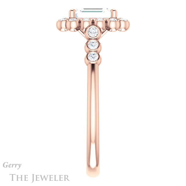 Emerald Cut Forever One Moissanite Engagement Ring #GTJ1121-emerald-fb-r | Gerry The Jeweler Emerald Cut Forever Brilliant Moissanite Engagement Ring #GTJ1121-emerald-fb-r