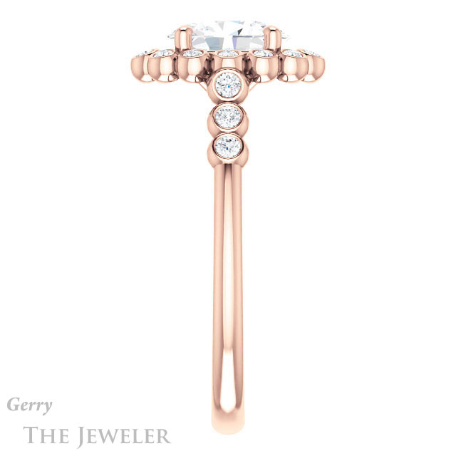 Oval Shaped Forever One Moissanite Engagement Ring #GTJ1121-oval-fo-r | Gerry The Jeweler Oval Shaped Forever One Moissanite Engagement Ring #GTJ1121-oval-fo-r