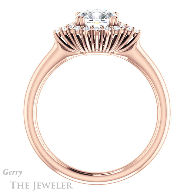 Cushion Cut Forever One Moissanite Engagement Ring #GTJ1122-cushion-fo-r