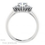 Cushion Cut Forever One Moissanite Engagement Ring #GTJ1122-cushion-fo-w 2 Cushion Cut Forever One Moissanite Engagement Ring #GTJ1122-cushion-fo-w