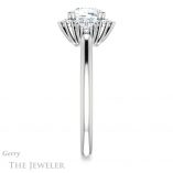 Cushion Cut Forever One Moissanite Engagement Ring #GTJ1122-cushion-fo-w 3 Cushion Cut Forever One Moissanite Engagement Ring #GTJ1122-cushion-fo-w