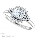 Cushion Cut Forever One Moissanite Engagement Ring #GTJ1122-cushion-fo-w 5 Cushion Cut Forever One Moissanite Engagement Ring #GTJ1122-cushion-fo-w